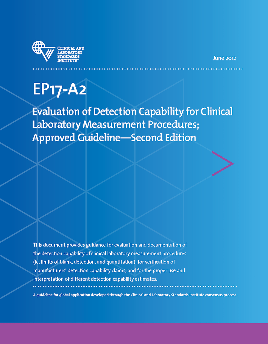 خرید استاندارد CLSI EP17 دانلود استانداردEvaluation of Detection Capability for Clinical Laboratory Measurement Procedures